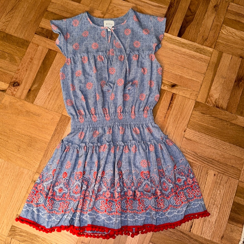 Misa Los Angeles dress with Pom Pom bottom